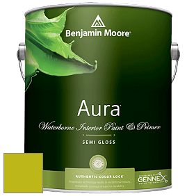 Benjamin Moore Aura 528 Waterborne Interior Semi-gloss Finish краска цвет NCS S 1075-G60Y 
