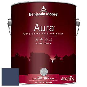 Benjamin Moore Aura 631 Waterborne Exterior Satin Finish краска цвет 2064-10 Bold Blue