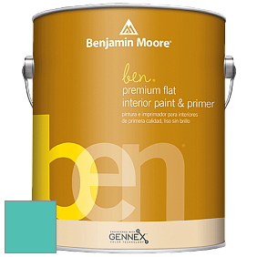 Benjamin Moore Ben W625 Premium Interior Latex Flat краска цвет 663 Teal Tone