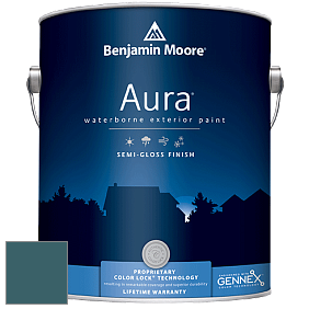 Benjamin Moore Aura 632 Waterborne Exterior Semi-Gloss Finish краска цвет 2057-20 GalÃ¡pagos Turquoise