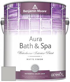 Benjamin Moore Aura 532 Bath & Spa Waterborne Interior Paint Matte Finish краска цвет 1466 Smoke Embers