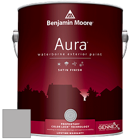 Benjamin Moore Aura 631 Waterborne Exterior Satin Finish краска цвет 1460 Silver Dollar