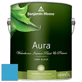 Benjamin Moore Aura 528 Waterborne Interior Semi-gloss Finish краска цвет 790 Bayberry Blue
