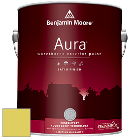 Benjamin Moore Aura 631 Waterborne Exterior Satin Finish краска цвет 397 Chamomile