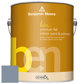 Benjamin Moore Ben W625 Premium Interior Latex Flat краска цвет 2128-40 Oxford Gray