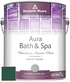 Benjamin Moore Aura 532 Bath & Spa Waterborne Interior Paint Matte Finish краска цвет RAL 6028 