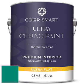 COLOR SMART CS 758 ULTRA CEILING PAINT ультраматовая краска цвет NCS S 3060-B70G 