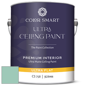 COLOR SMART CS 758 ULTRA CEILING PAINT ультраматовая краска цвет 620 Key Largo Green