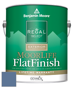 Benjamin Moore W105 Regal Select Exterior Paint-MoorLife Flat Finish краска цвет 825 Blue Nova