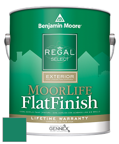 Benjamin Moore W105 Regal Select Exterior Paint-MoorLife Flat Finish краска цвет 2046-20 Garden Green