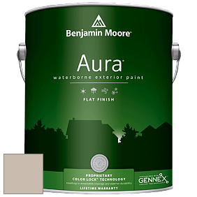 Benjamin Moore Aura 629 Waterborne Exterior Flat Finish краска цвет 996 Ashen Tan