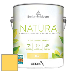 Benjamin Moore 514 Natura Interior Semi-Gloss Finish краска цвет 2021-40 Yellow Highlighter