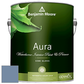 Benjamin Moore Aura 528 Waterborne Interior Semi-gloss Finish краска цвет 831 Stratford Blue
