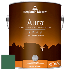 Benjamin Moore Aura 634 Waterborne Exterior Low Lustre Finish краска цвет 2040-20 Green Meadows