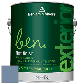 Benjamin Moore Ben 541 Waterborne Exterior Flat Finish краска цвет 831 Stratford Blue