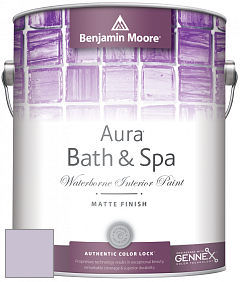 Benjamin Moore Aura 532 Bath & Spa Waterborne Interior Paint Matte Finish краска цвет 1382 Violet Petal