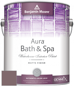 Benjamin Moore Aura 532 Bath & Spa Waterborne Interior Paint Matte Finish краска цвет 1252 Mink Violet