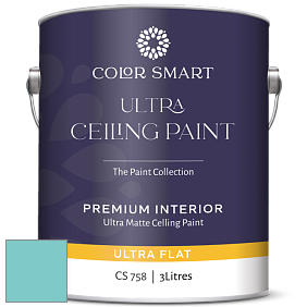 COLOR SMART CS 758 ULTRA CEILING PAINT ультраматовая краска цвет 739 Un-Teal We Meet Again