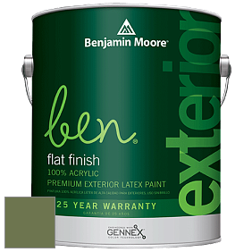 Benjamin Moore Ben 541 Waterborne Exterior Flat Finish краска цвет 434 Herb Garden