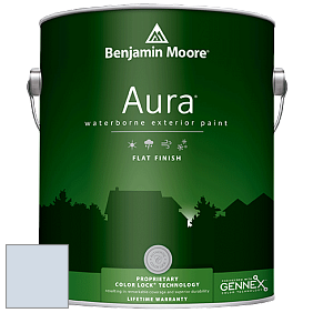 Benjamin Moore Aura 629 Waterborne Exterior Flat Finish краска цвет 1416 Whispering Wind
