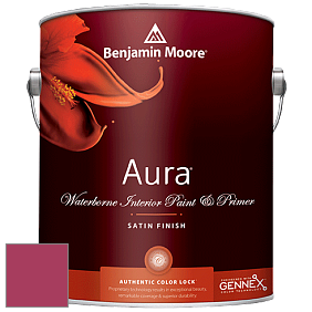 Benjamin Moore Aura 526 Waterborne Interior Satin Finish покрытие цвет 2079-20 Blushing Red