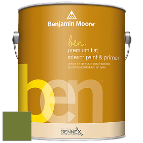 Benjamin Moore Ben W625 Premium Interior Latex Flat краска цвет NCS S 3560-G40Y 