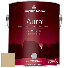 Benjamin Moore Aura 631 Waterborne Exterior Satin Finish краска цвет 228 Shakespeare Tan
