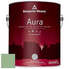 Benjamin Moore Aura 631 Waterborne Exterior Satin Finish краска цвет 564 Gumdrop