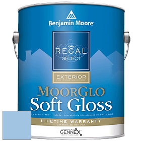 Benjamin Moore W096 Regal Select Exterior Paint-Moor GloSoft Gloss Finish краска цвет 815 Swiss Blue
