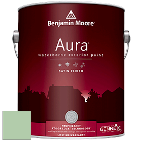 Benjamin Moore Aura 631 Waterborne Exterior Satin Finish краска цвет 563 Douglas Fern