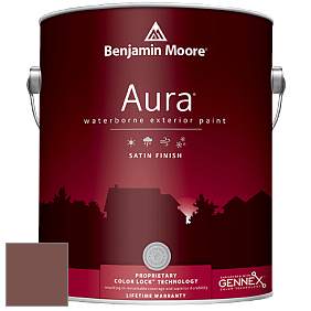 Benjamin Moore Aura 631 Waterborne Exterior Satin Finish краска цвет 2104-30 Harvest Brown