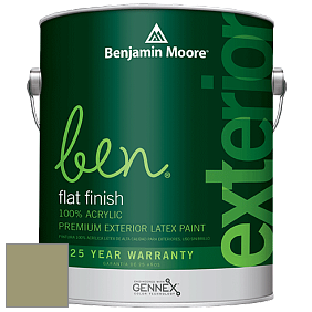 Benjamin Moore Ben 541 Waterborne Exterior Flat Finish краска цвет 482 Misted Fern
