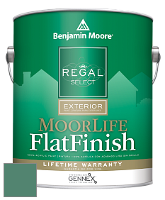 Benjamin Moore W105 Regal Select Exterior Paint-MoorLife Flat Finish краска цвет 2041-30 Green Gables