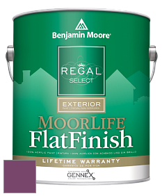 Benjamin Moore W105 Regal Select Exterior Paint-MoorLife Flat Finish краска цвет 2074-20 Summer Plum