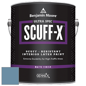 Benjamin Moore 484 Ultra Spec SCUFF-X Interior Matte Finish краска цвет 839 Old Blue Jeans