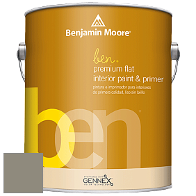 Benjamin Moore Ben W625 Premium Interior Latex Flat краска цвет 1560 Antique Pewter