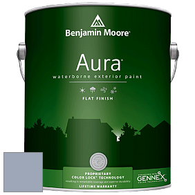 Benjamin Moore Aura 629 Waterborne Exterior Flat Finish краска цвет 1439 Yukon Sky