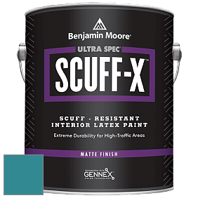 Benjamin Moore 484 Ultra Spec SCUFF-X Interior Matte Finish краска цвет 755 Salzburg Blue