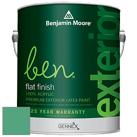 Benjamin Moore Ben 541 Waterborne Exterior Flat Finish краска цвет 593 Island Getaway