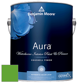 Benjamin Moore Aura 524 Waterborne Interior Eggshell Finish краска цвет 2032-20 Traffic Light Green