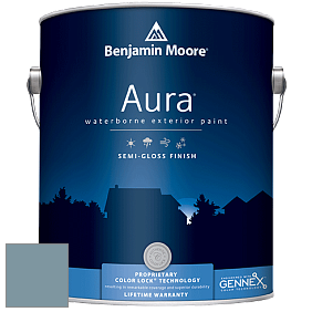 Benjamin Moore Aura 632 Waterborne Exterior Semi-Gloss Finish краска цвет 1649 Polaris Blue
