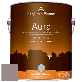 Benjamin Moore Aura 634 Waterborne Exterior Low Lustre Finish краска цвет 2114-40 Wet Concrete