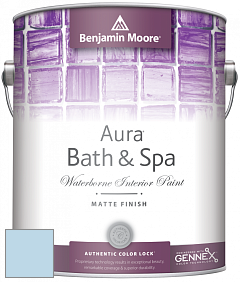 Benjamin Moore Aura 532 Bath & Spa Waterborne Interior Paint Matte Finish краска цвет 814 Jet Stream