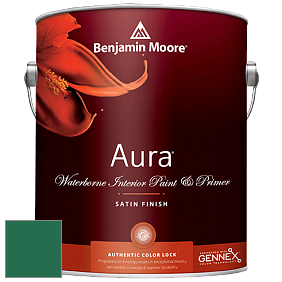Benjamin Moore Aura 526 Waterborne Interior Satin Finish покрытие цвет 2044-10 Green