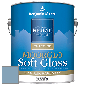 Benjamin Moore W096 Regal Select Exterior Paint-Moor GloSoft Gloss Finish краска цвет 838 Denim Wash