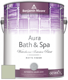 Benjamin Moore Aura 532 Bath & Spa Waterborne Interior Paint Matte Finish краска цвет 438 Spring Valley