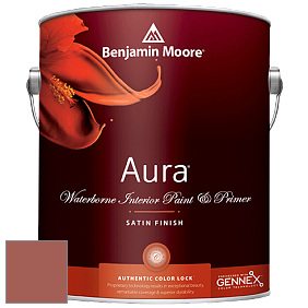 Benjamin Moore Aura 526 Waterborne Interior Satin Finish покрытие цвет 2174-30 Sedona Clay