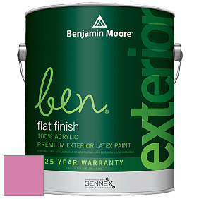 Benjamin Moore Ben 541 Waterborne Exterior Flat Finish краска цвет 1347 Pink Ladies