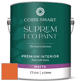 COLOR SMART CS 619 SUPREM ECO PAINT матовая краска цвет 2015-10 Electric Orange