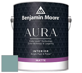 Benjamin Moore Aura 522 Interior Paint - Matte краска цвет 711 Boca Raton Blue